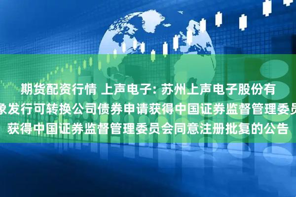 期货配资行情 上声电子: 苏州上声电子股份有限公司关于向不特定对象发行可转换公司债券申请获得中国证券监督管理委员会同意注册批复的公告