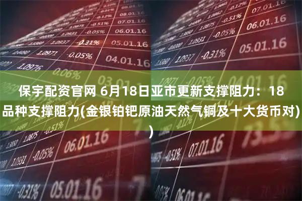 保宇配资官网 6月18日亚市更新支撑阻力：18品种支撑阻力(金银铂钯原油天然气铜及十大货币对)